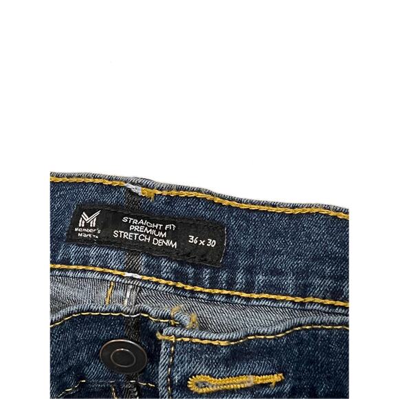 Members Mark Straight Fit Leg Blue Jeans 36x30 - Picture 3 of 3